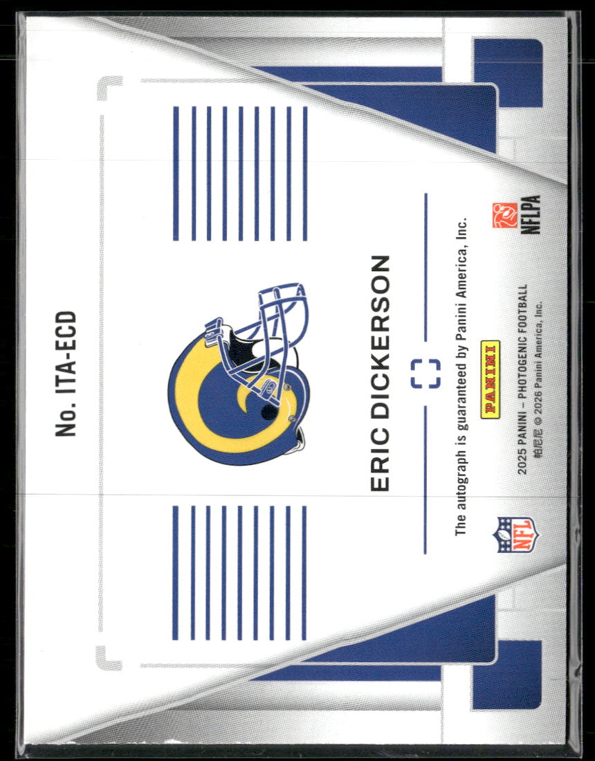 2025 Panini Photogenic In The Action Auto Black Eric Dickerson #/1 #ITA-ECD