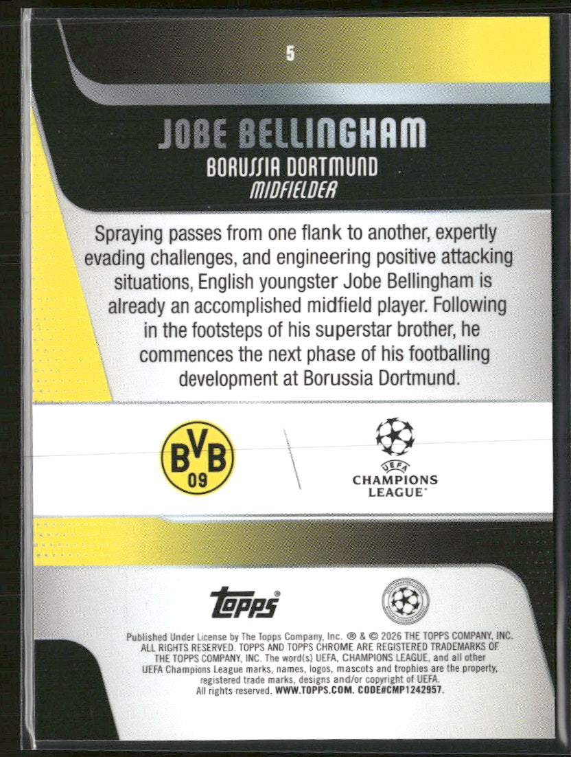 2025-26 Topps UEFA Club Comp Green X-Fractor Jobe Bellingham Rookie #/99 #5