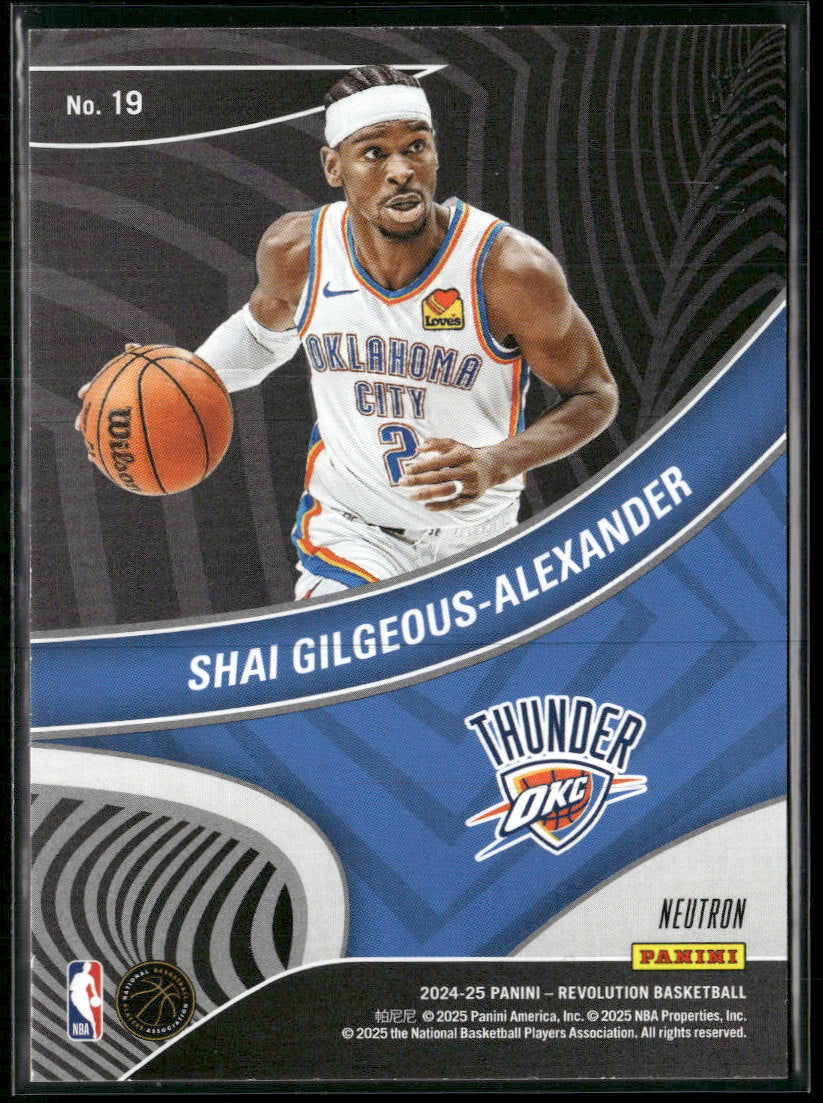 2024-25 Panini Revolution Showstoppers Neutron #/125 Shai Gilgeous-Alexander #19