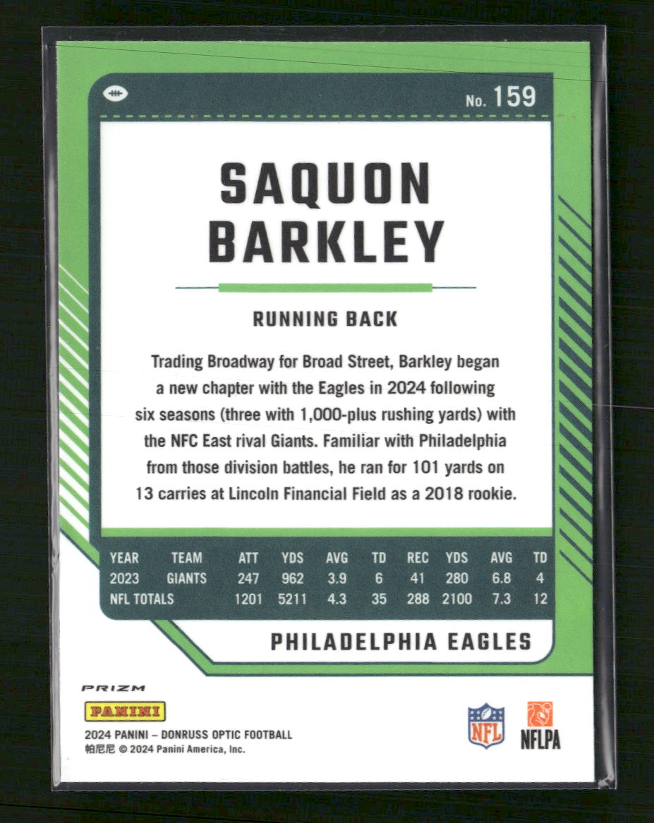 2024 Donruss Optic One Hundred Saquon Barkley #159