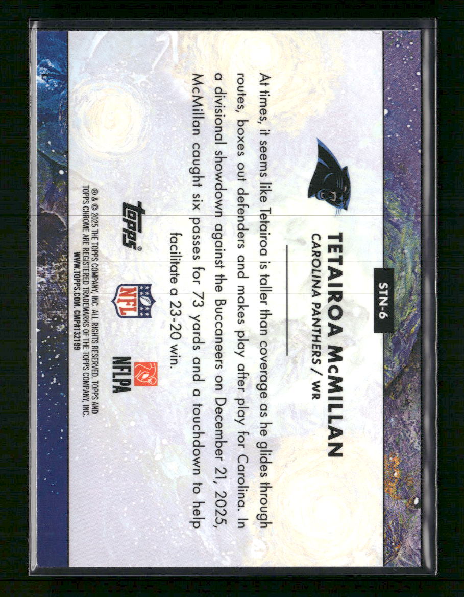 2025 Topps Chrome Cosmic Stars in the Night Tetairoa McMillan #STN-6