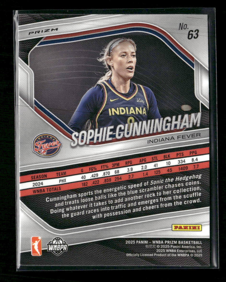 2025 Panini Prizm WNBA Ice Prizms Sophie Cunningham #63