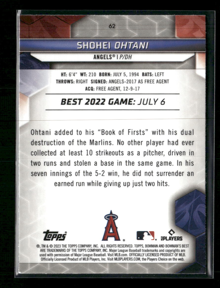 2023 Bowman's Best Shohei Ohtani #62