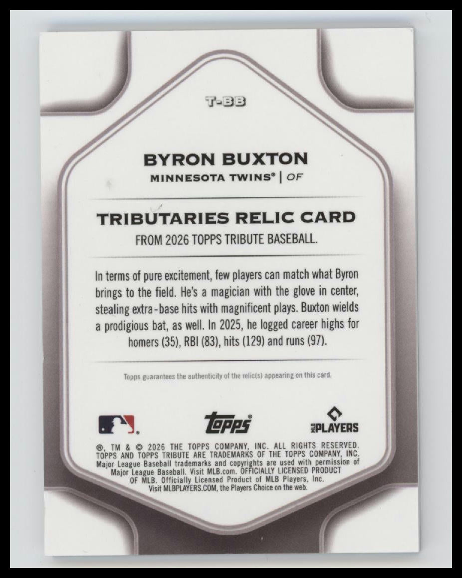 2026 Topps Tribute Tributaries Relics Blue Byron Buxton #/150 #T-BB
