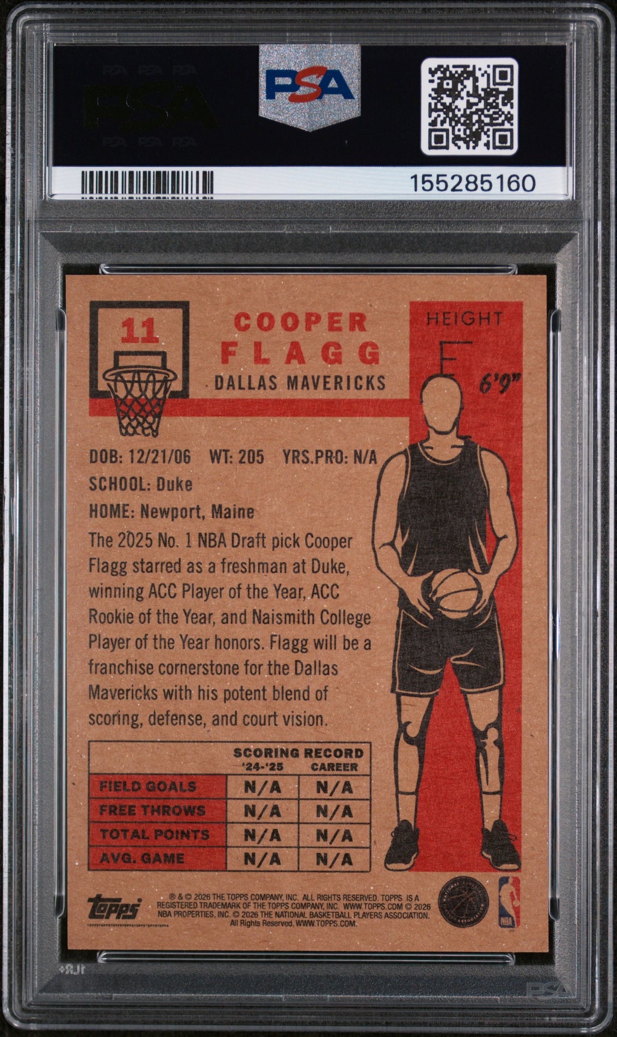 2026 Topps Living Cooper Flagg 9 PSA #11