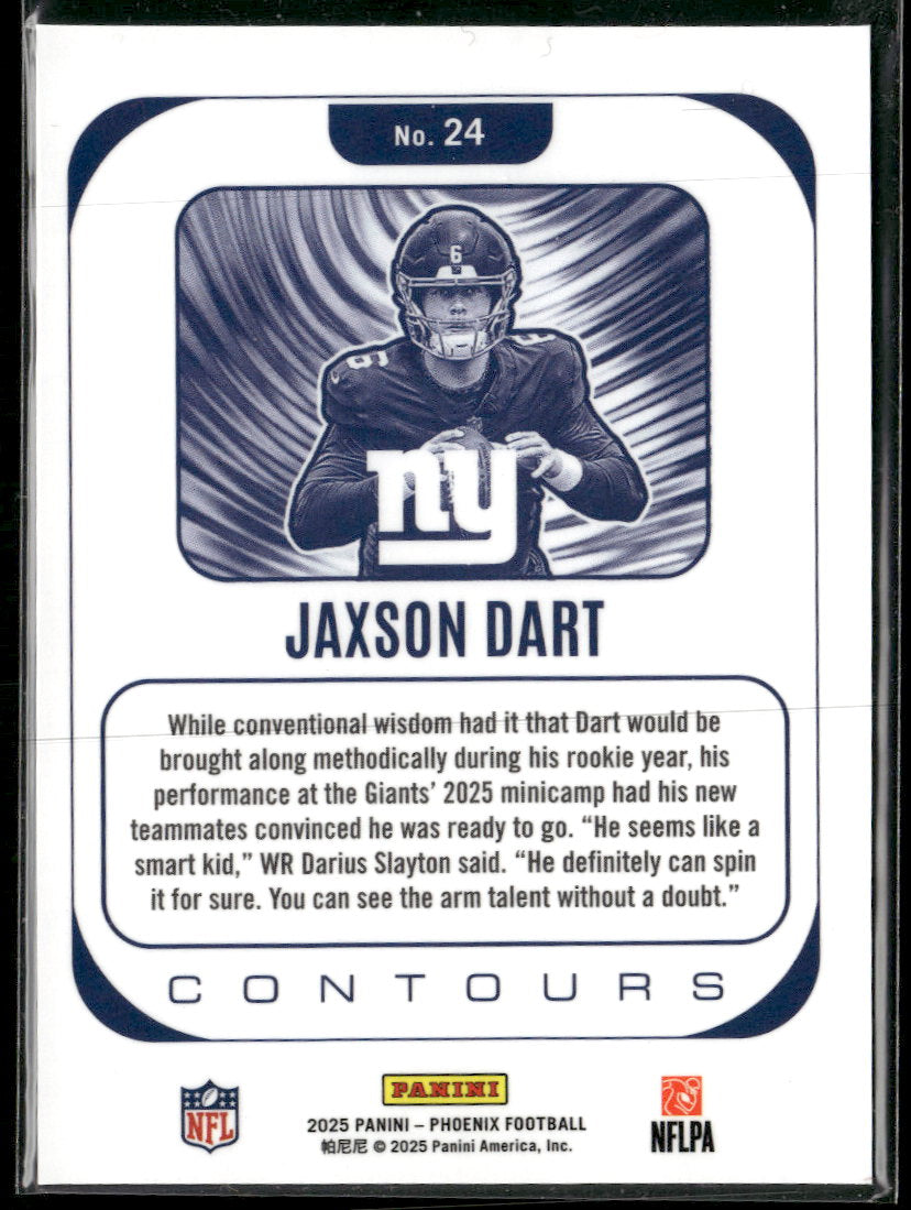 2025 Panini Phoenix Contours Jaxson Dart #24