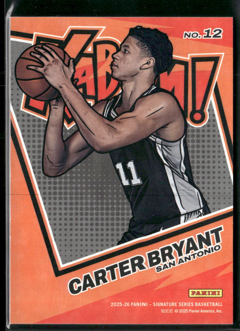 2025-26 Panini Signature Series Kaboom Gold Carter Bryant #/10 #12