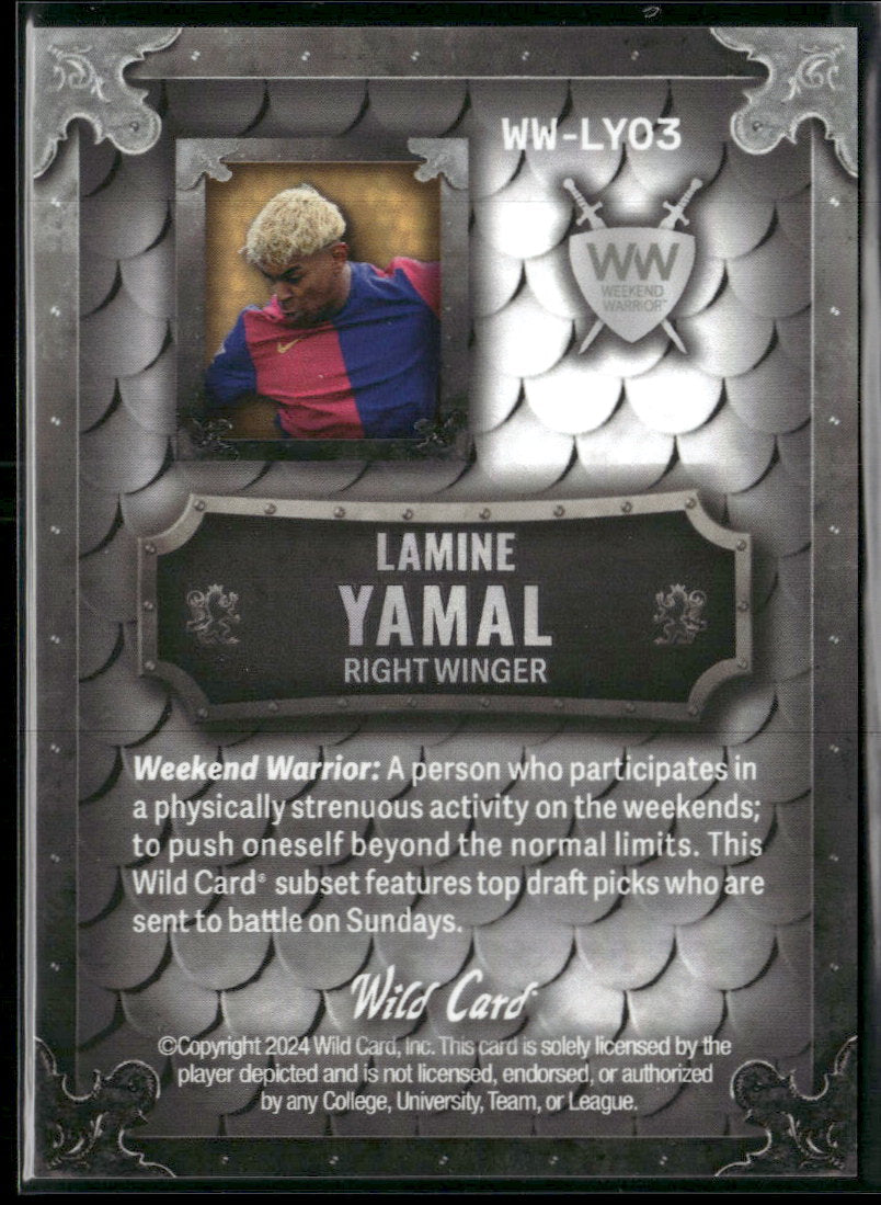2024-25 Wild Card WW Silver Foil White Scales Yellow Shield Lamine Yamal #WW-LY