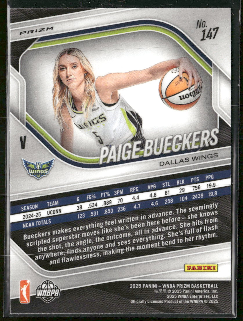 2025 Panini Prizm WNBA Ice Prizms Paige Bueckers #147