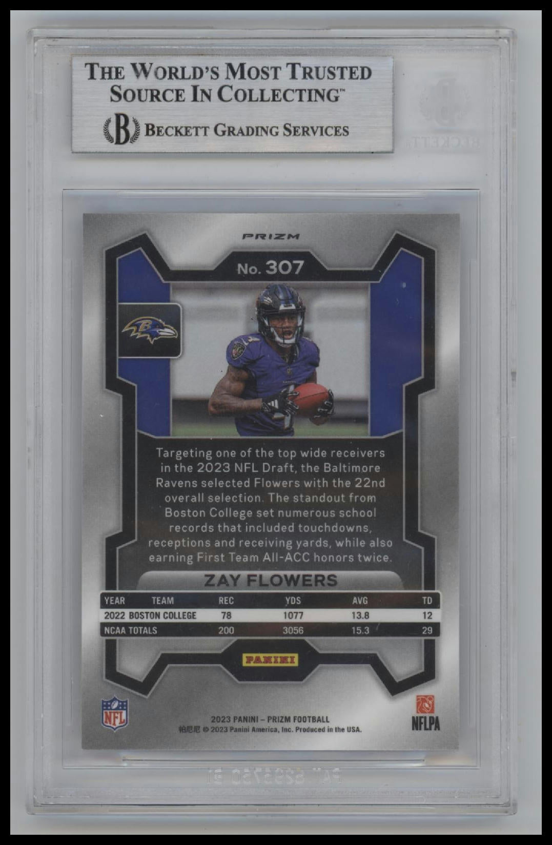 2023 Panini Prizm Silver Zay Flowers 9 BGS #307