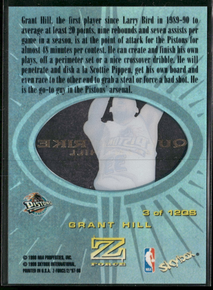1997-98 SkyBox Z-Force Quick-Strike Grant Hill #3 QS