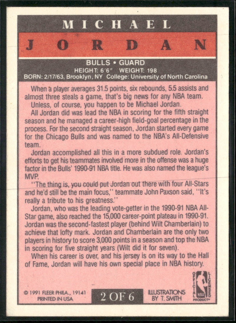 1991-92 Fleer Pro-Visions Michael Jordan #2