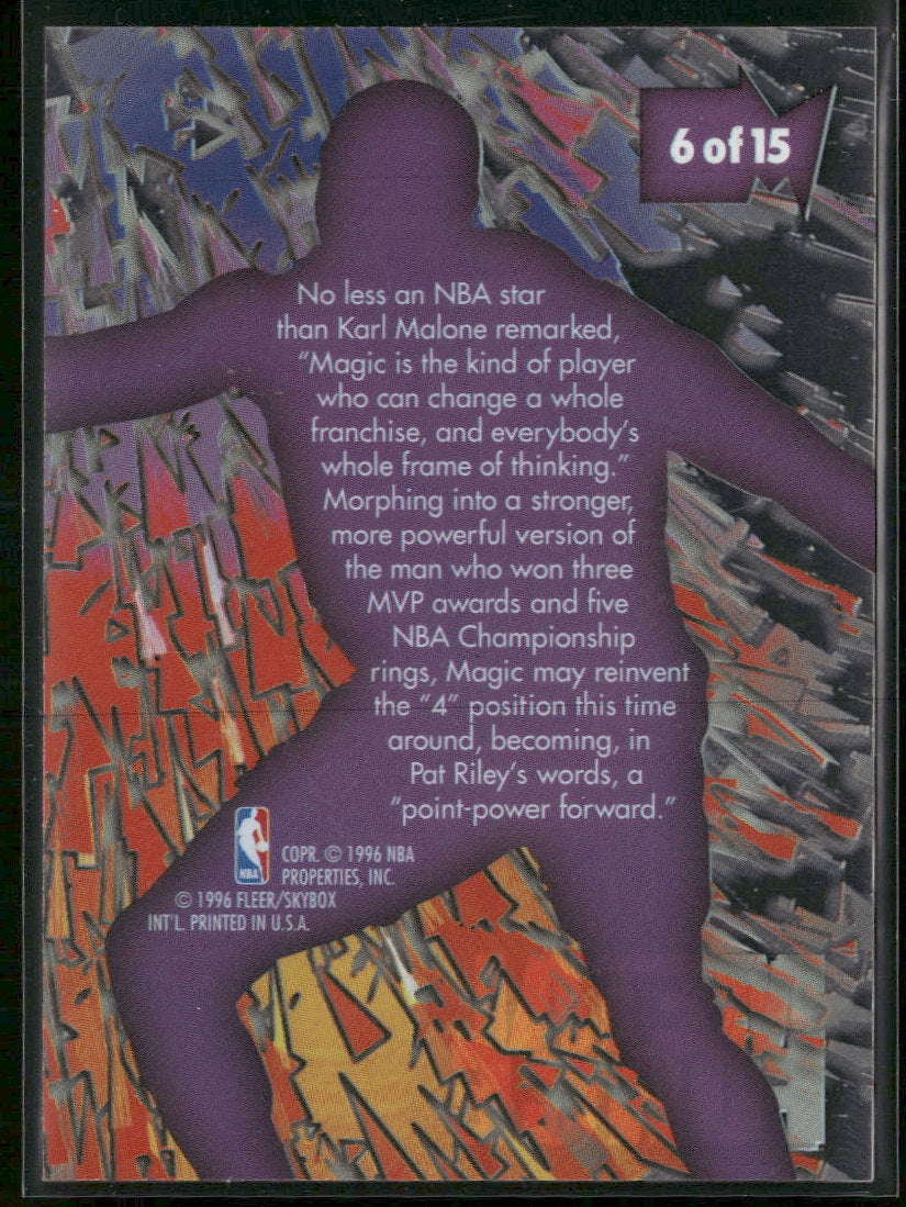 1995-96 Metal Metal Force Magic Johnson #6