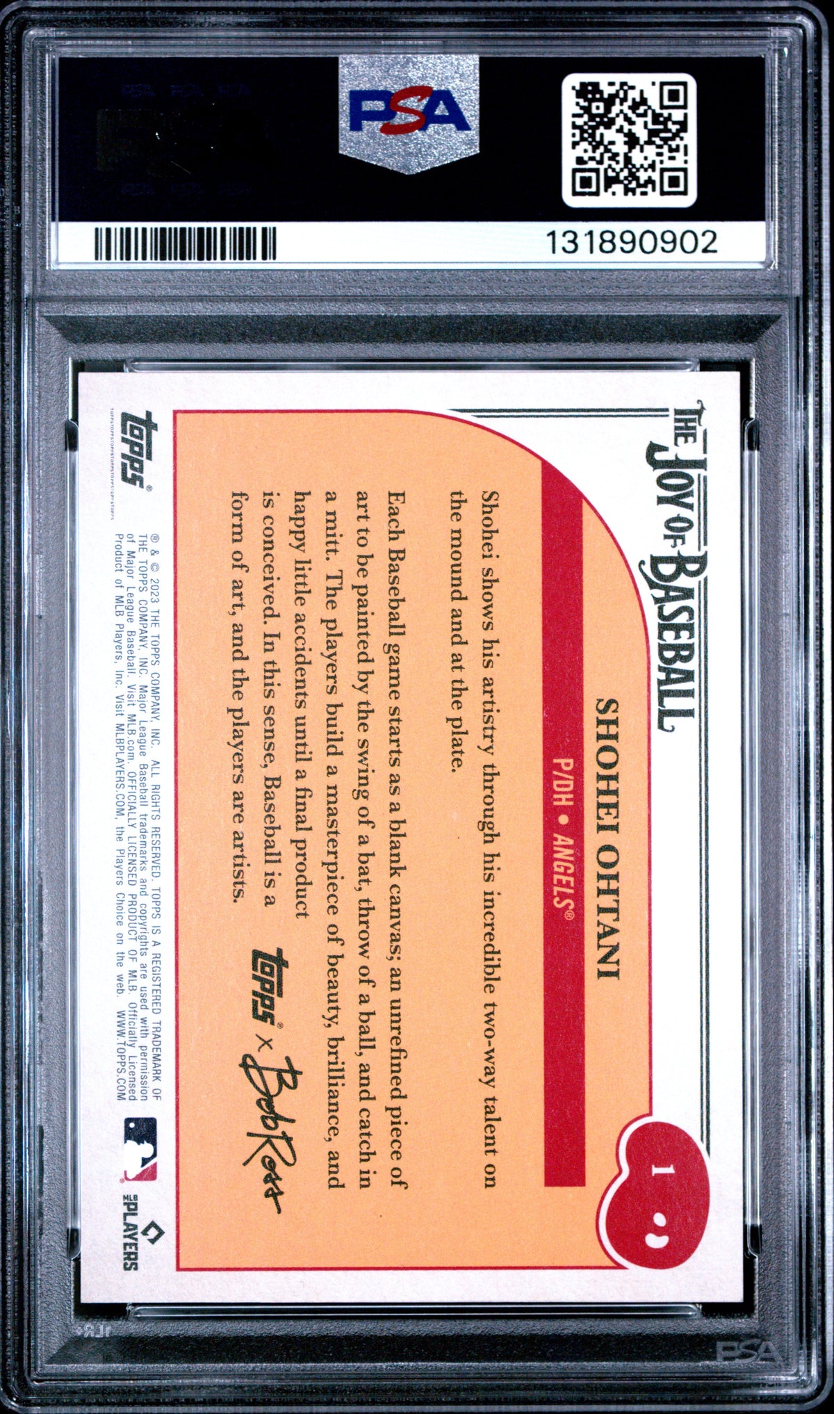 2023 Topps X Bob Ross The Joy Of Baseball Sap Green Shohei Ohtani 9 PSA #1