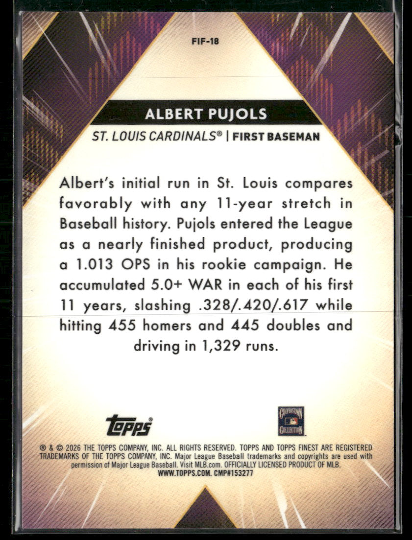 2026 Finest Finest Forces Albert Pujols #FIF-18