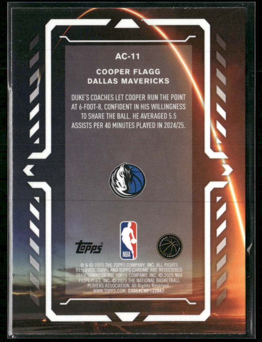 2025-26 Topps Chrome Activators Cooper Flagg #AC-11