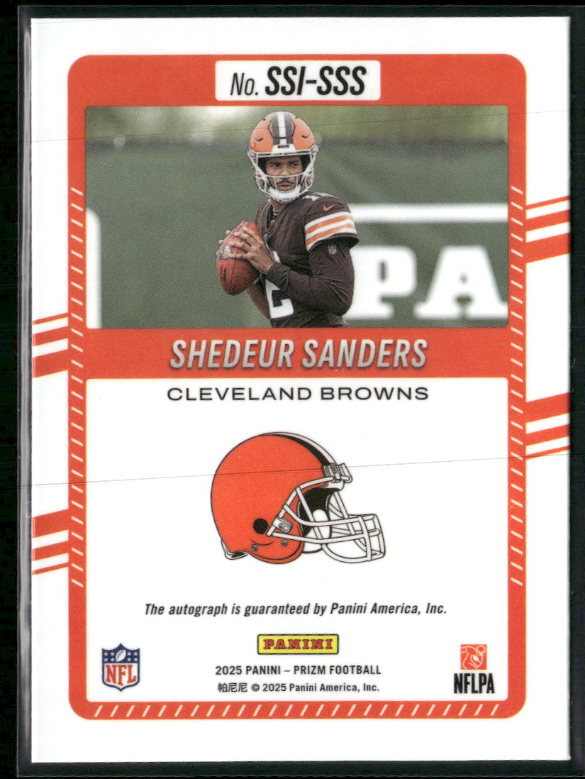 2025 Panini Prizm Significant Signatures Shedeur Sanders AU #SSI-SSS