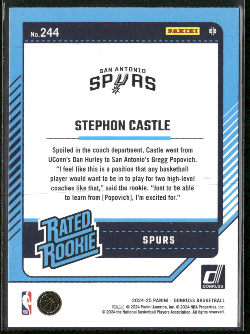 2024-25 Donruss Holo Winter Stephon Castle RC #244