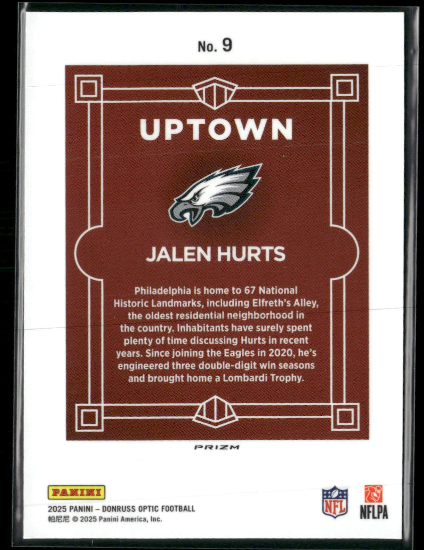 2025 Donruss Optic Uptown Jalen Hurts #9