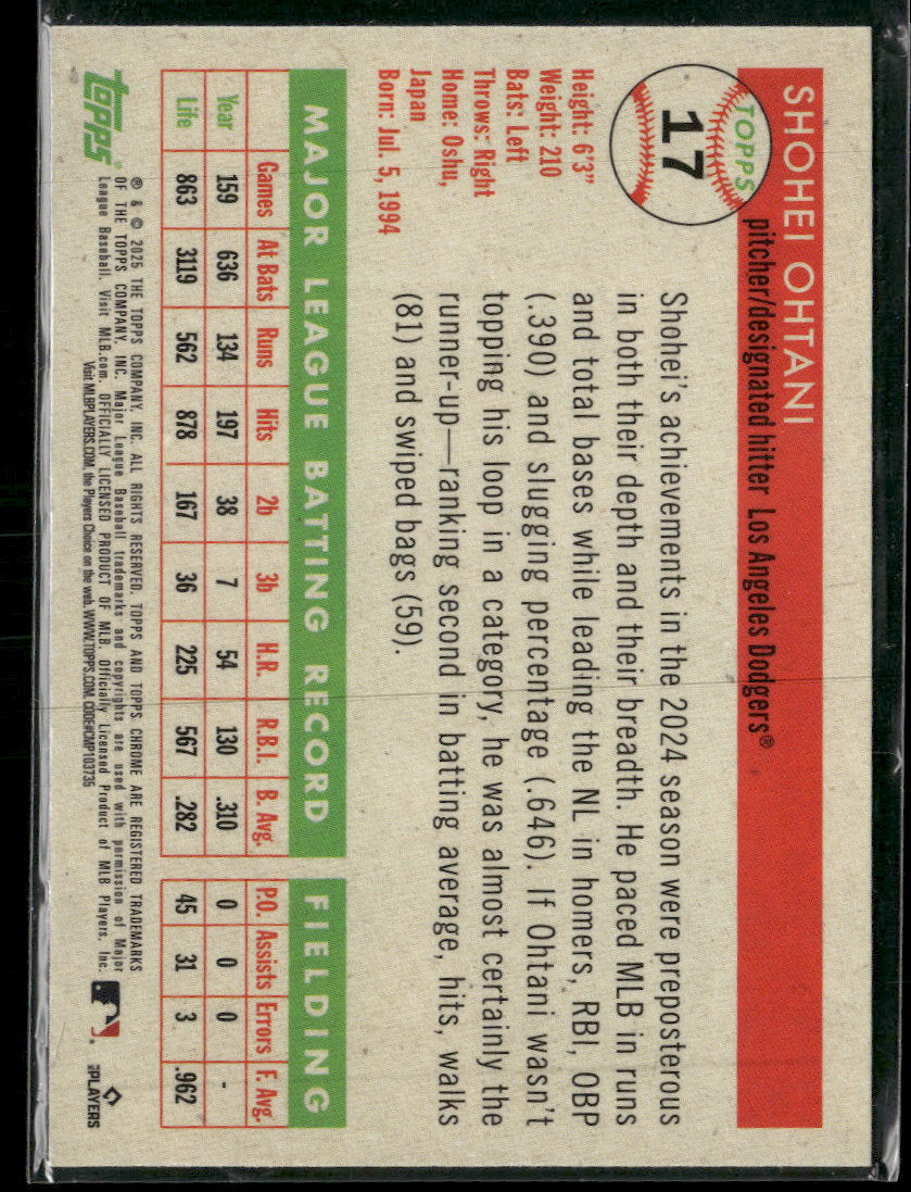 2025 Topps Chrome Platinum Anniversary Shohei Ohtani #17
