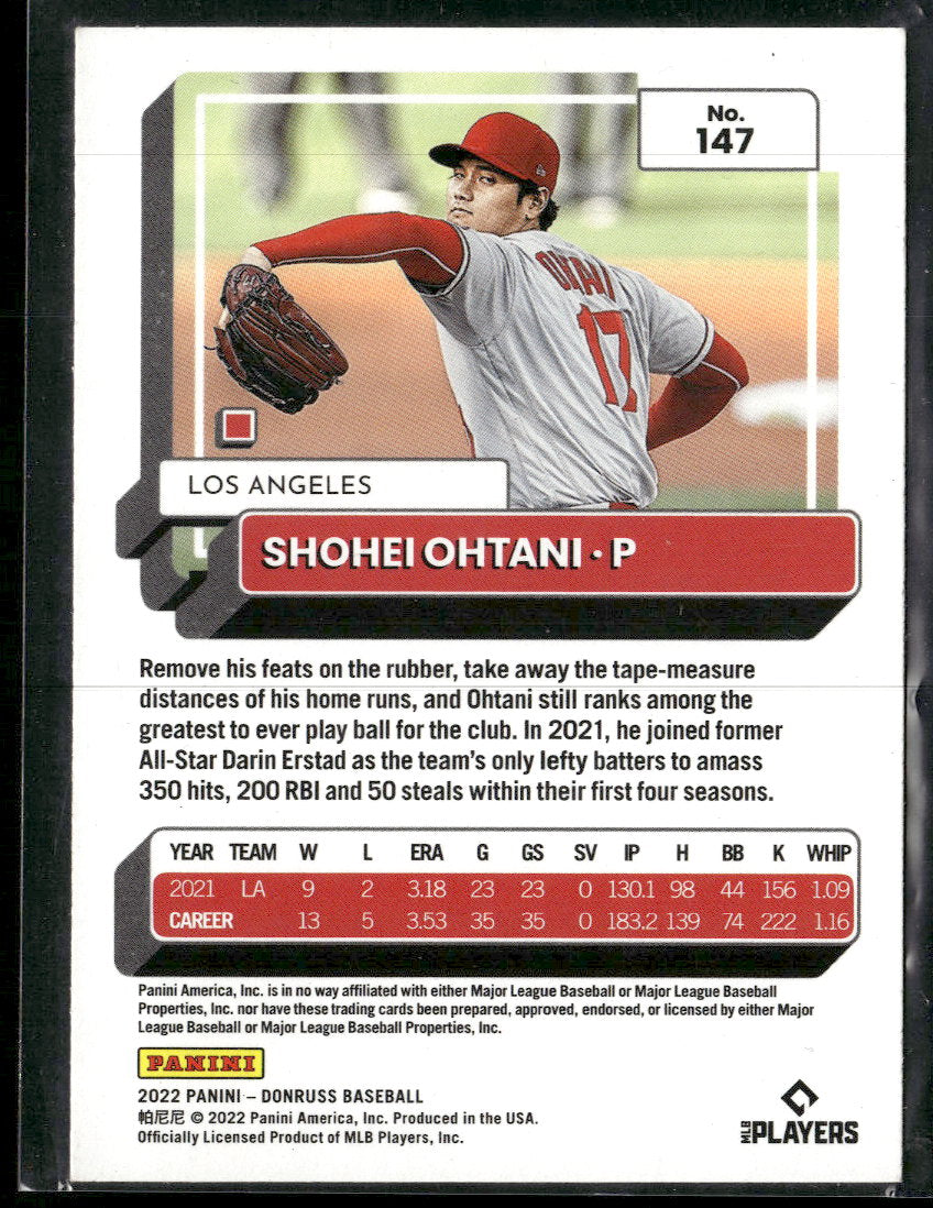 2022 Donruss Holo Orange Shohei Ohtani #147b