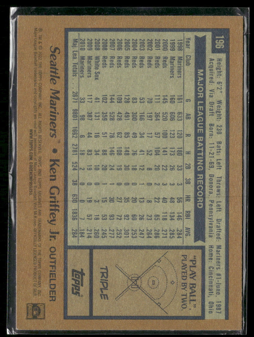 2022 Topps Archives Ken Griffey Jr. #196