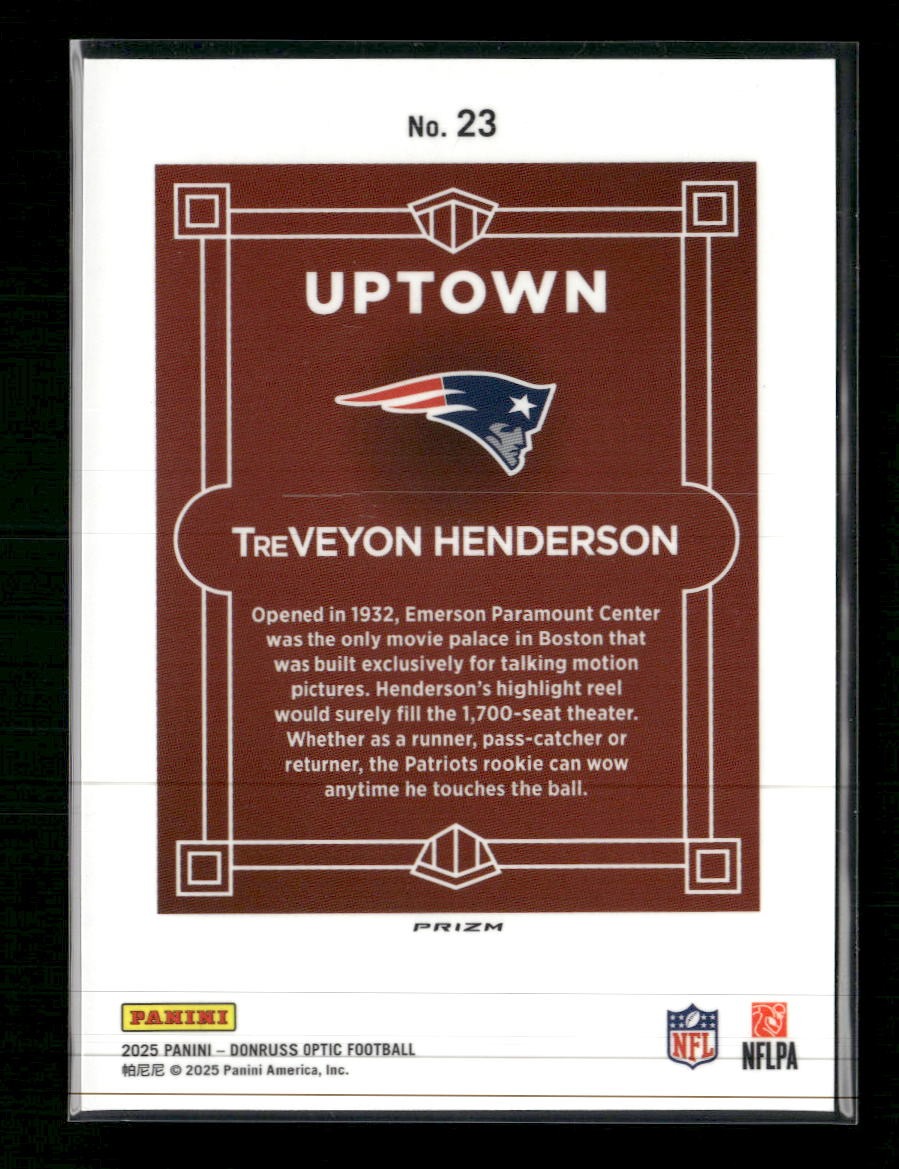 2025 Donruss Optic Uptown TreVeyon Henderson #23