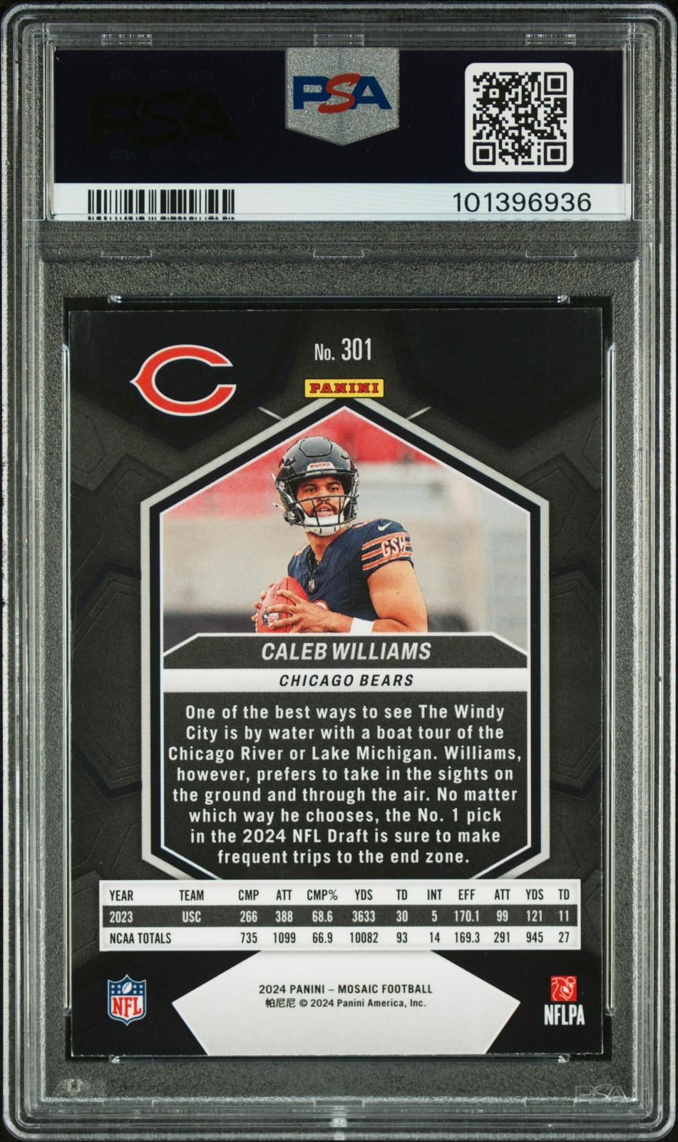 2024 Panini Mosaic Caleb Williams 9 PSA #301