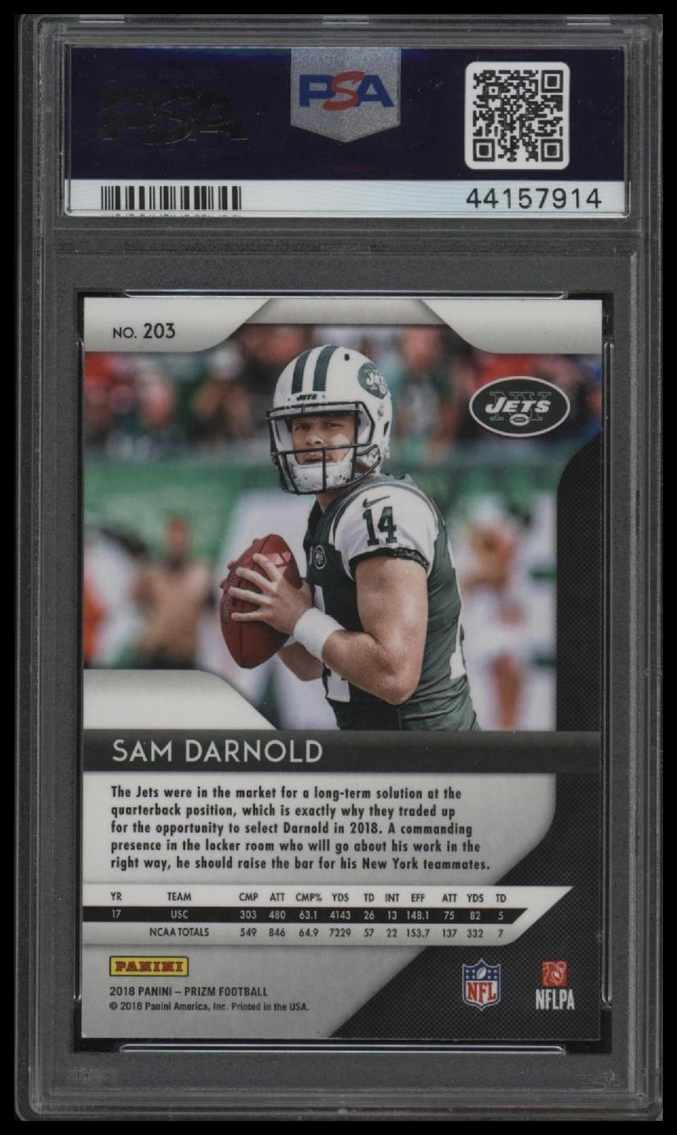 2018 Panini Prizm Sam Darnold 9 PSA #203