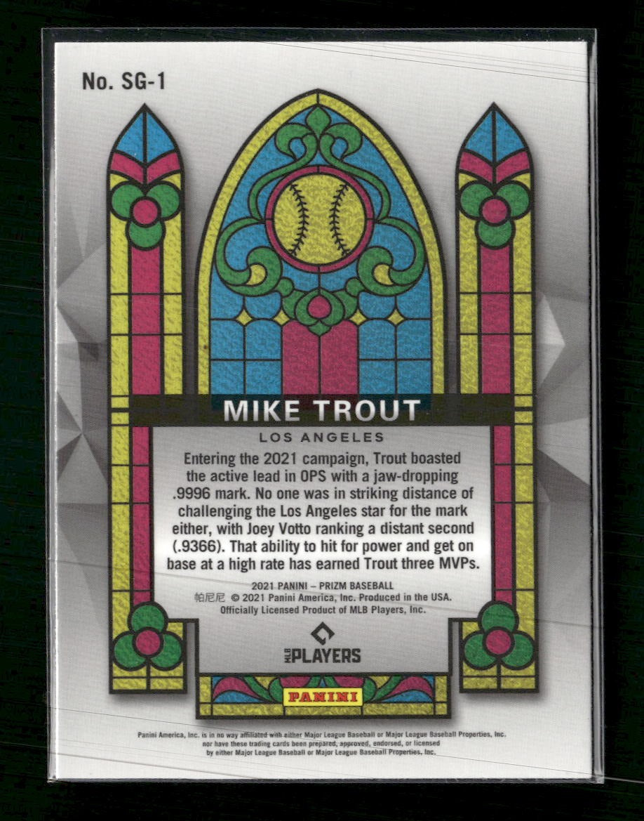 2021 Panini Prizm Stained Glass Mike Trout #SG-1