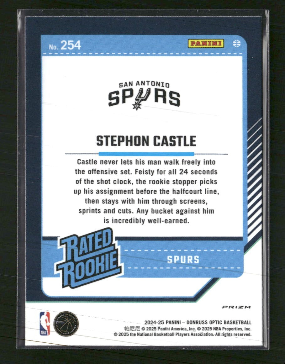 2024-25 Donruss Optic Holo Stephon Castle RC #254