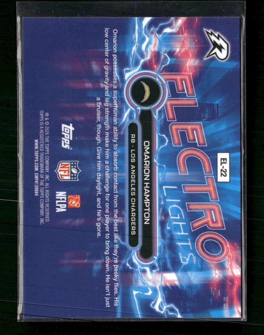 2025 Topps Resurgence Electro Lights Omarion Hampton #EL-22