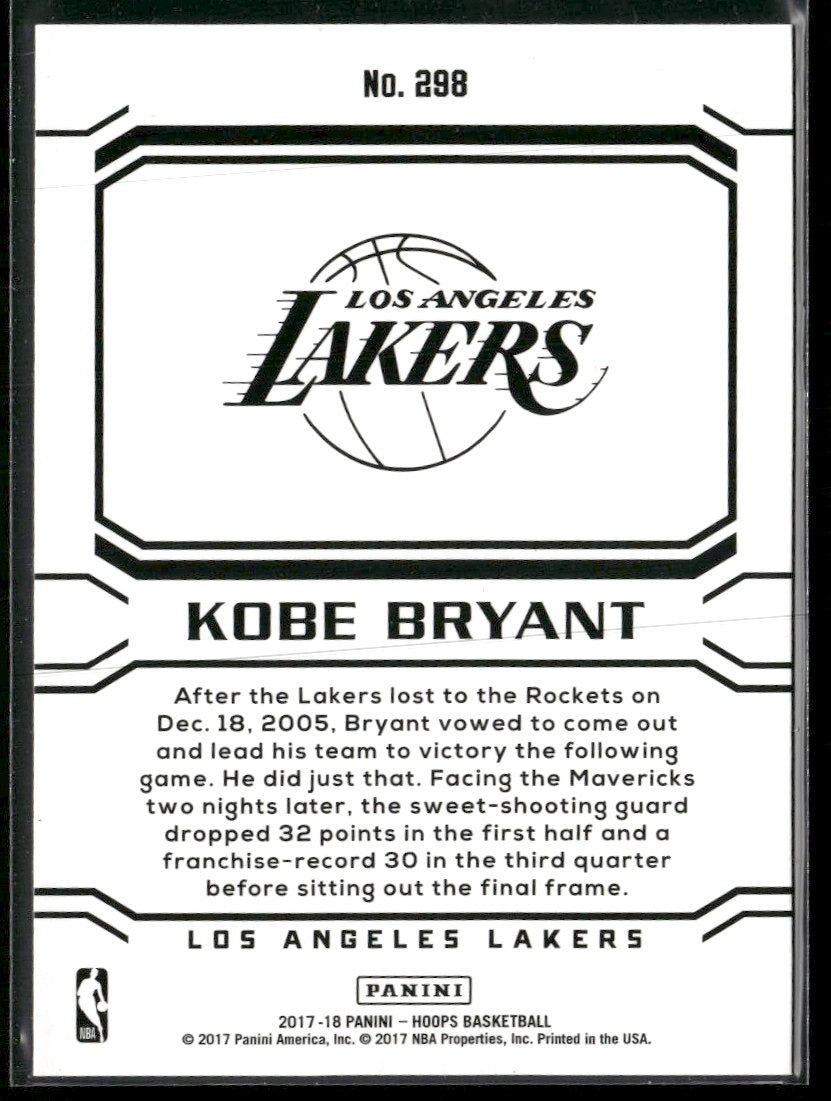2017-18 Hoops Teal Explosion Kobe Bryant #298