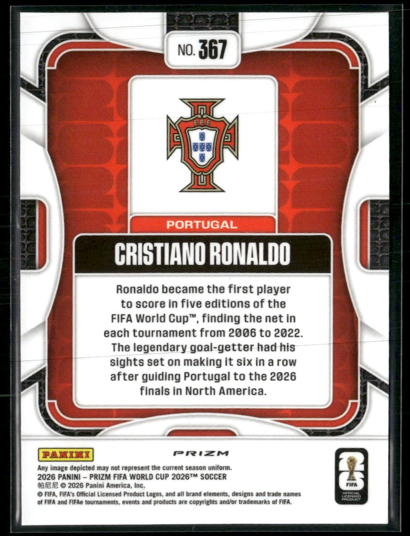 2026 Panini Prizm FIFA World Cup Flash Prizm Cristiano Ronaldo #367