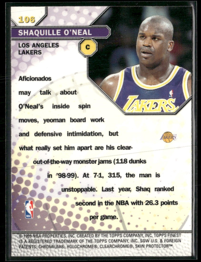 1999-00 Finest Shaquille O'Neal #106