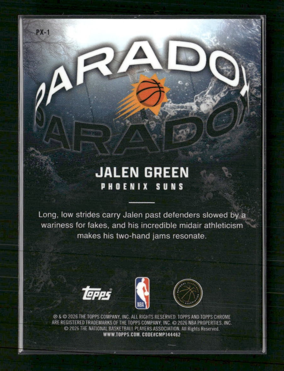 2025-26 Topps Chrome Update Paradox Jalen Green #PX-1
