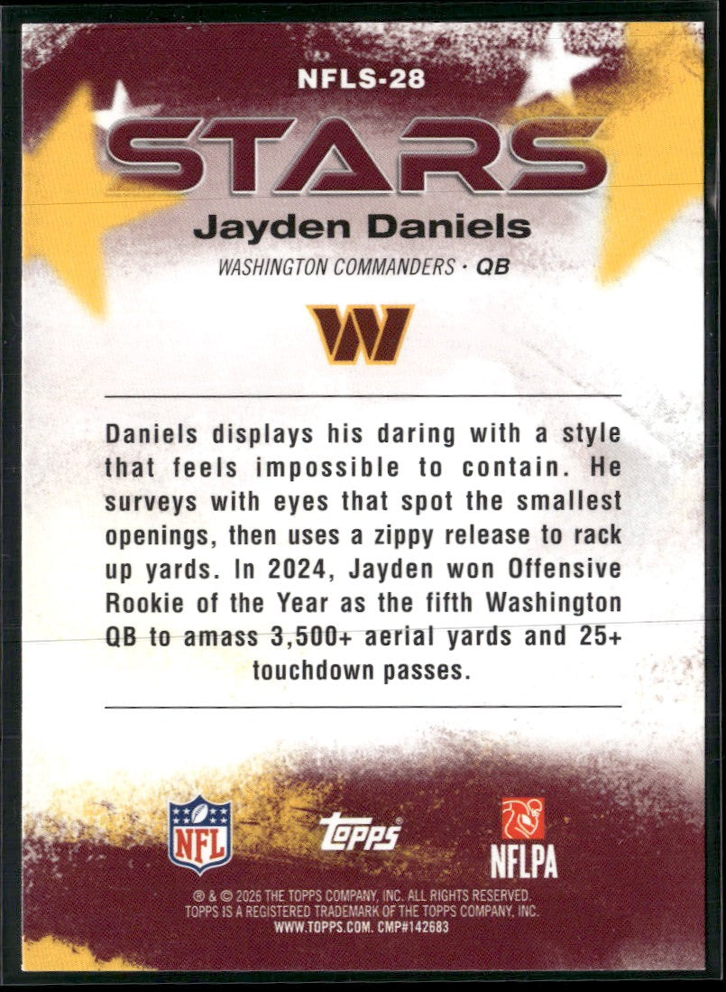2026 Topps Flagship NFL Stars Green #/150 Jayden Daniels #NFLS-28