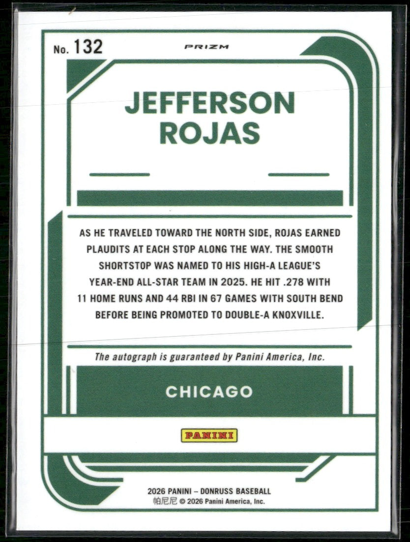 2026 Donruss Optic Holo Jefferson Rojas #132