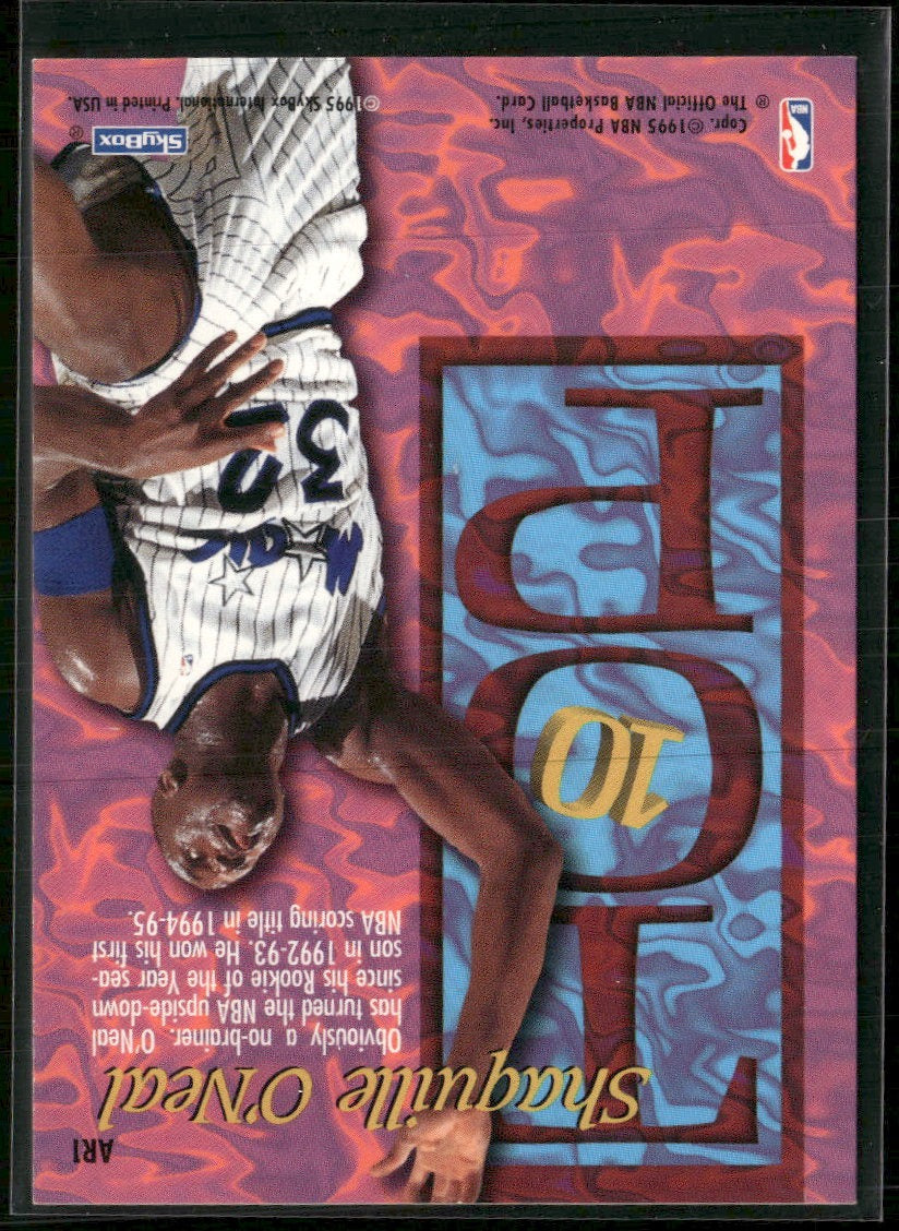 1995-96 Hoops Top Ten Shaquille O'Neal #AR1