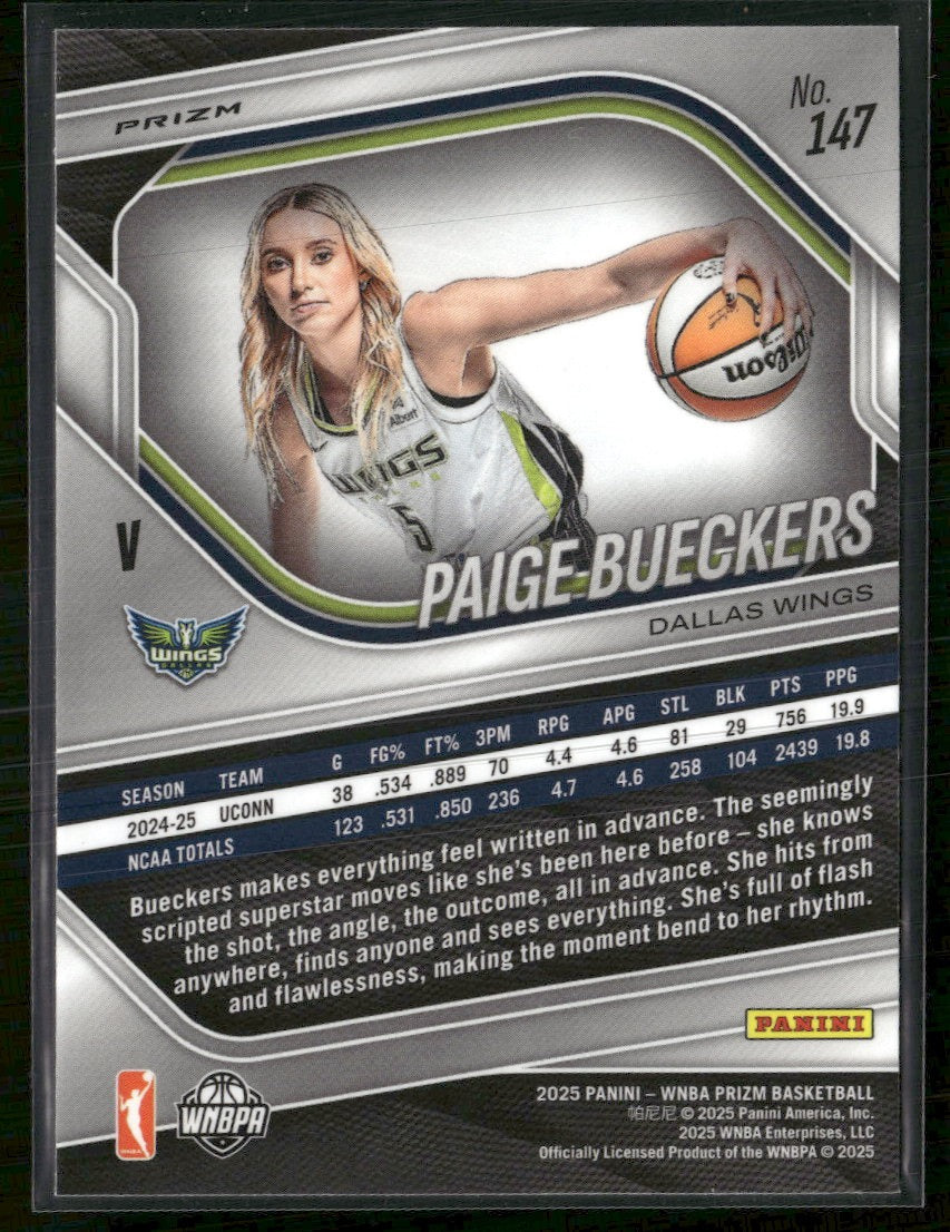 2025 Panini Prizm WNBA Silver Prizm Paige Bueckers #147
