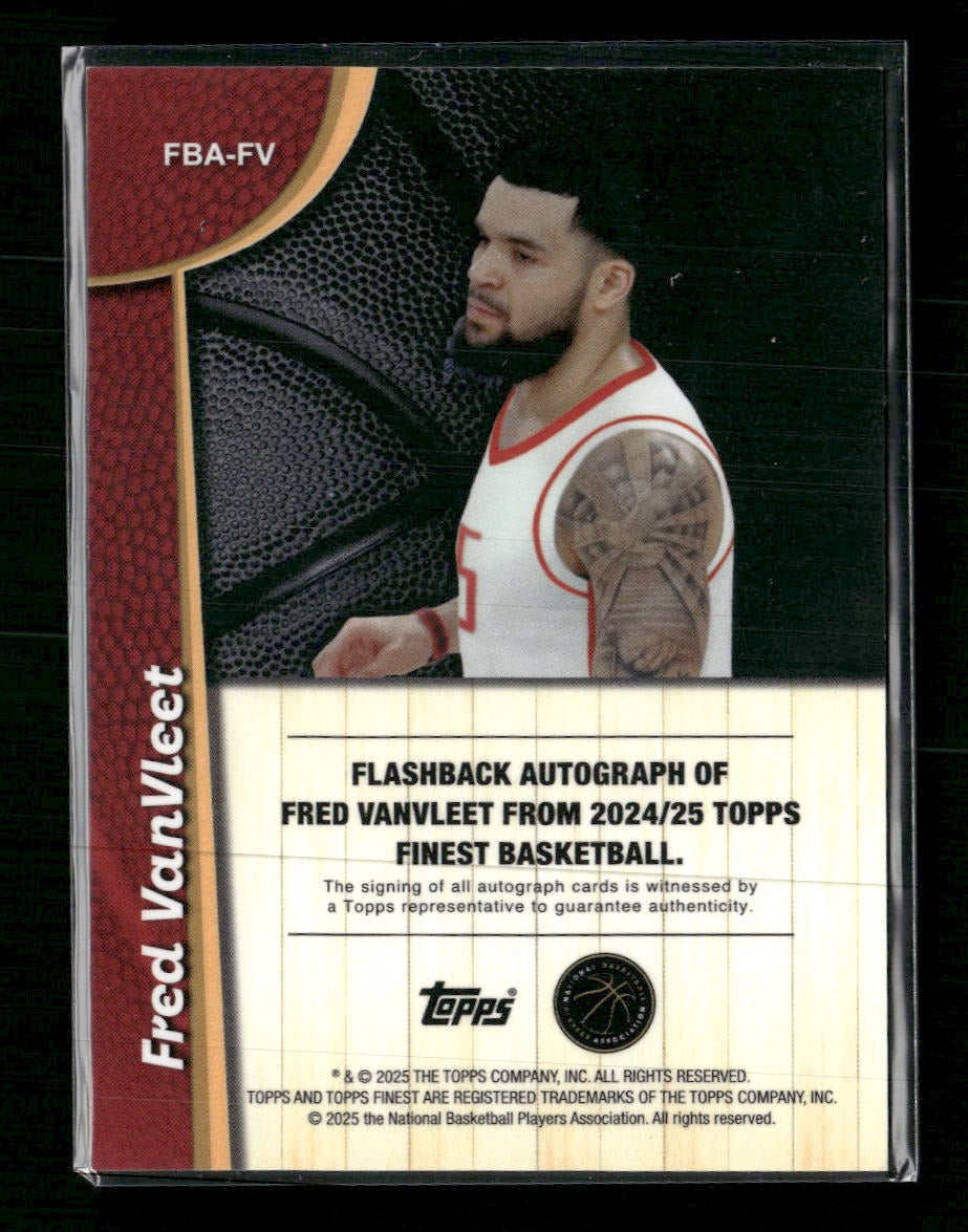 2024-25 Finest Flashback AU Fred VanVleet Gold Refractor AU #FBA-FV /50