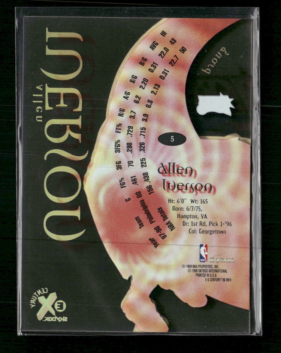 1998-99 SkyBox E-X Century Allen Iverson #5