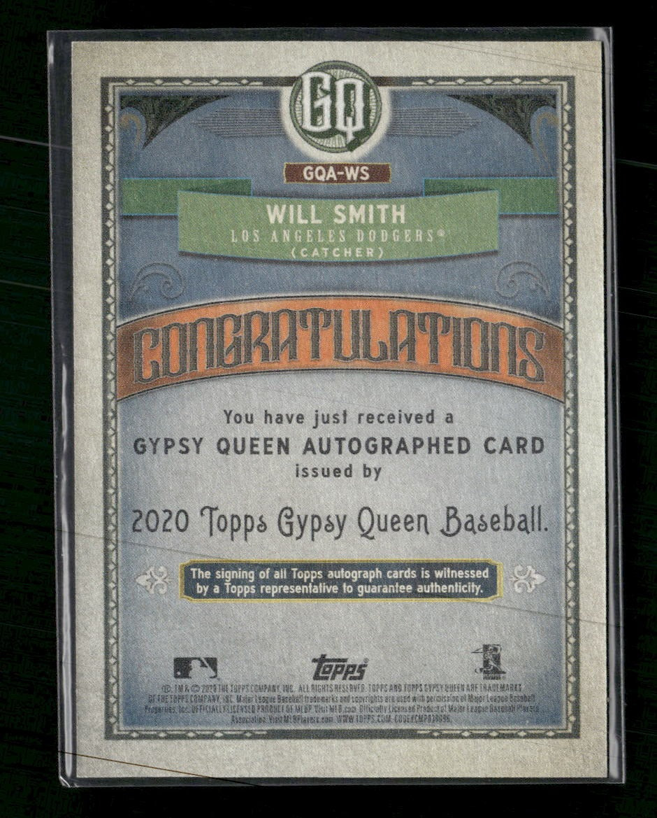 2020 Topps Gypsy Queen Autographs Will Smith AU #GQA-WS