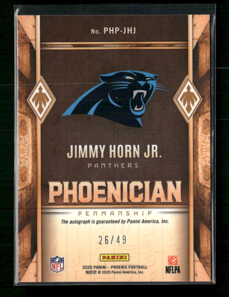 2025 Panini Ph. Phoenician Penmanship Lazer Prizm Jimmy Horn Jr. /49 AU #PHP-JHJ