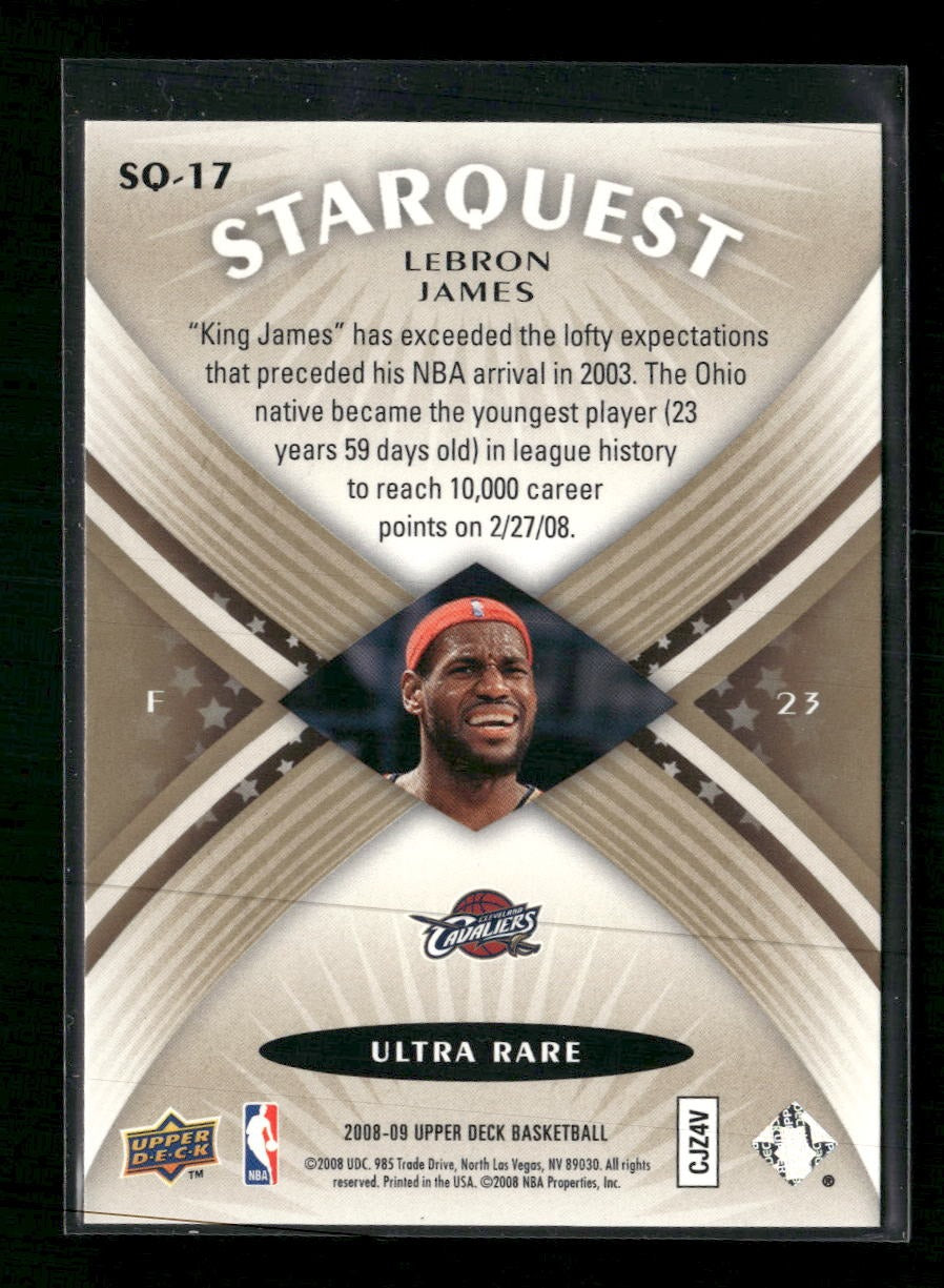2008-09 Upper Deck StarQuest Gold Ultra Rare LeBron James #SQ-17
