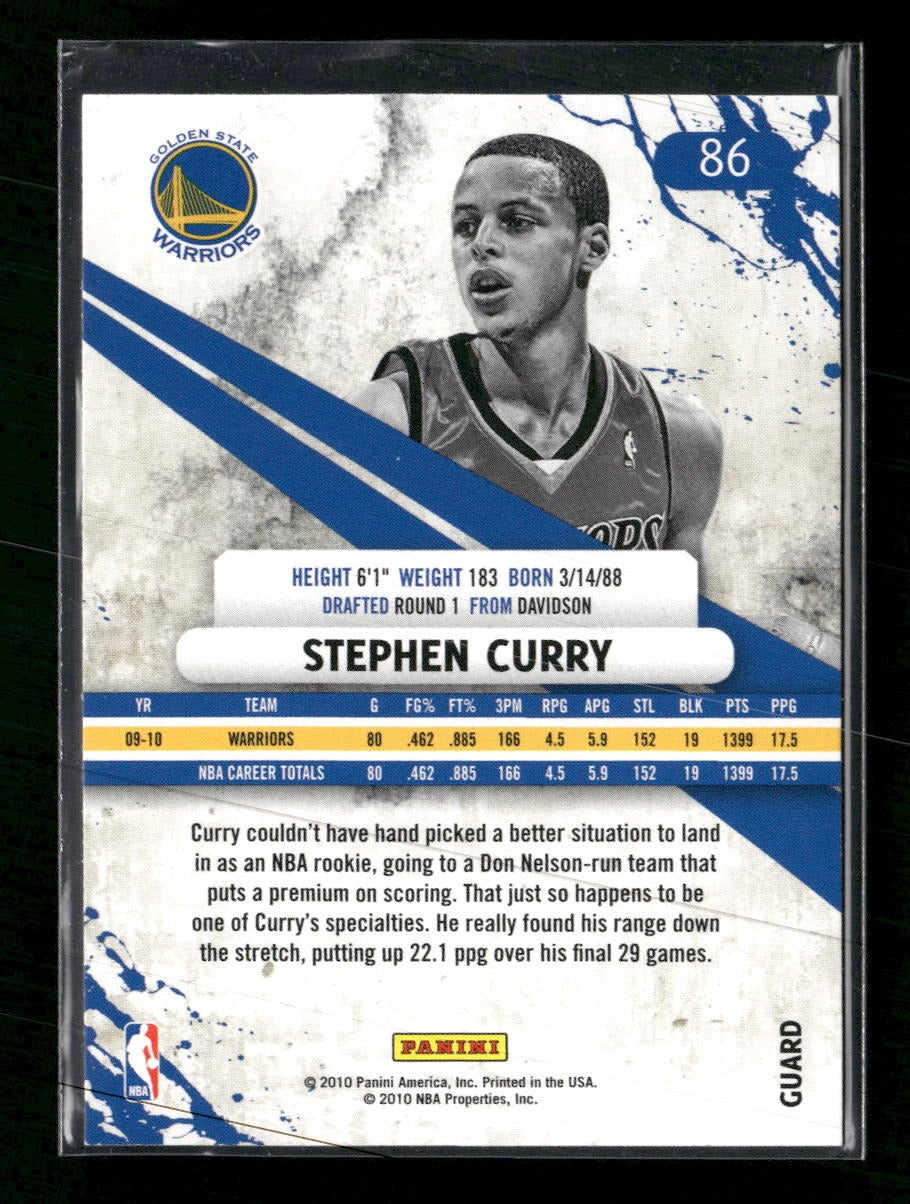 2010-11 Panini Rookies & Stars Stephen Curry #86