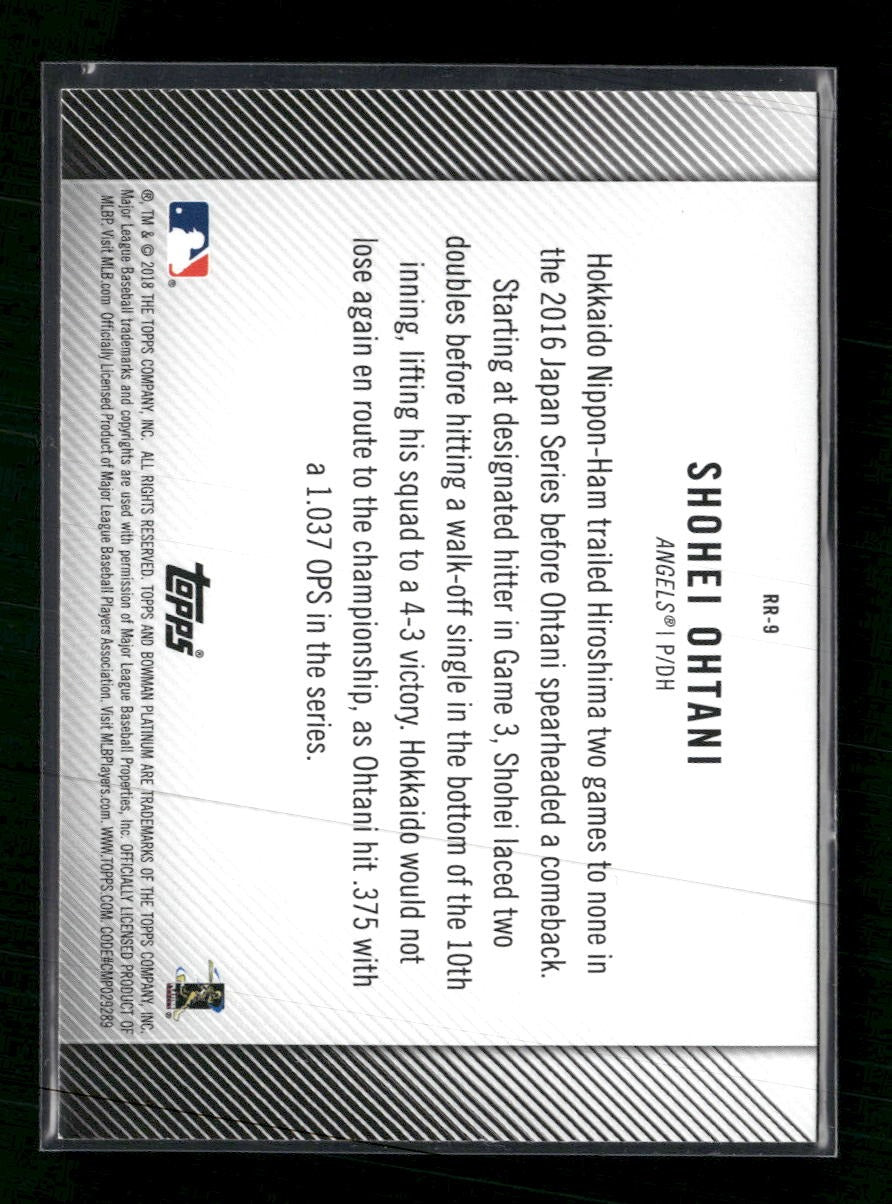 2018 Bowman Platinum Rookie Revelations Shohei Ohtani #RR-9