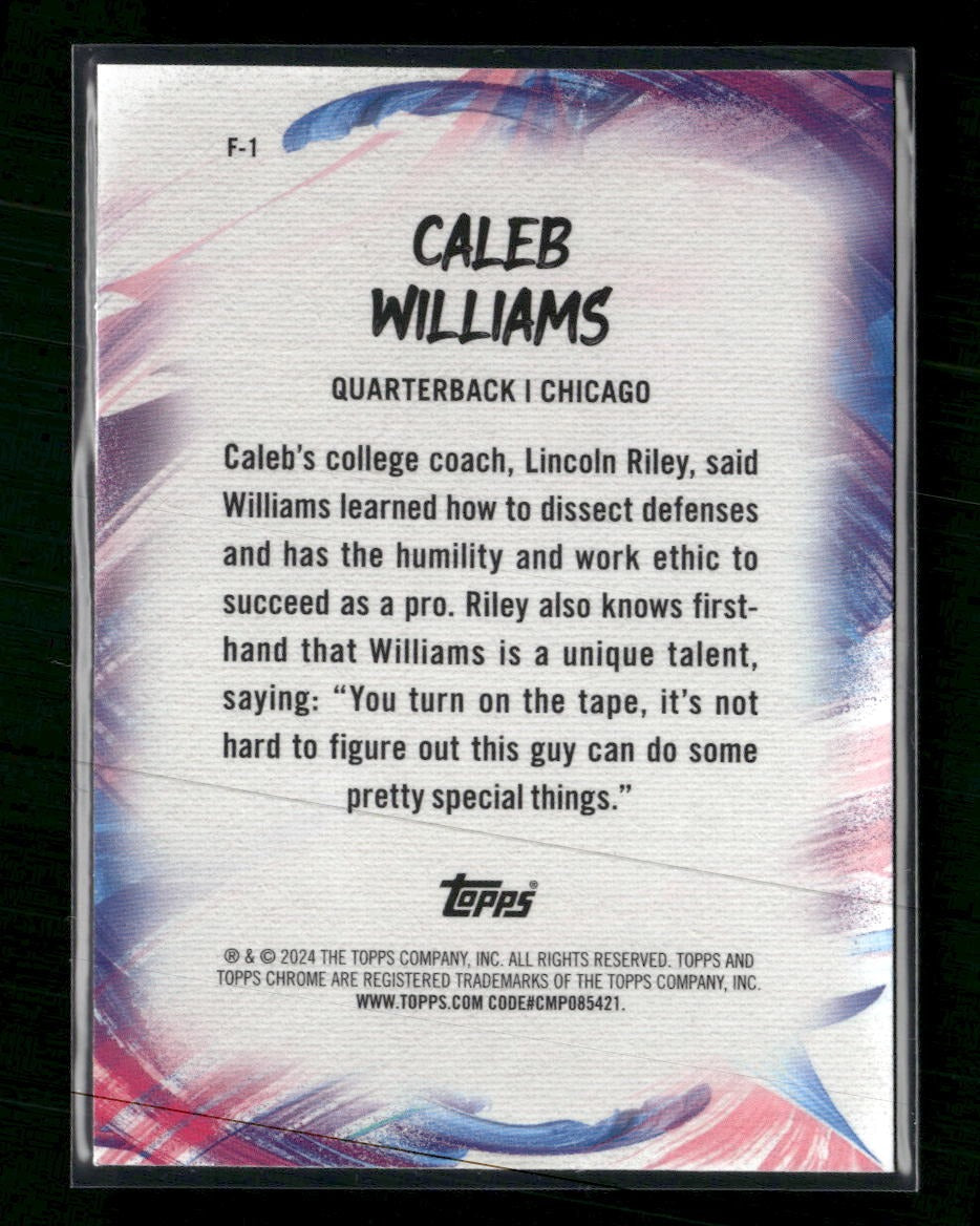 2024 Topps Chrome Finesse X-Fractor Caleb Williams #F-1