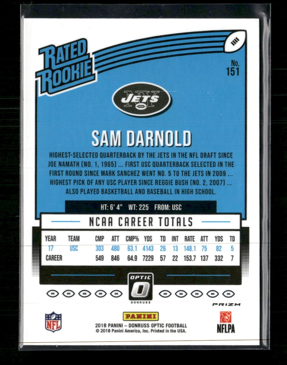 2018 Donruss Elite Pink Sam Darnold RC #151