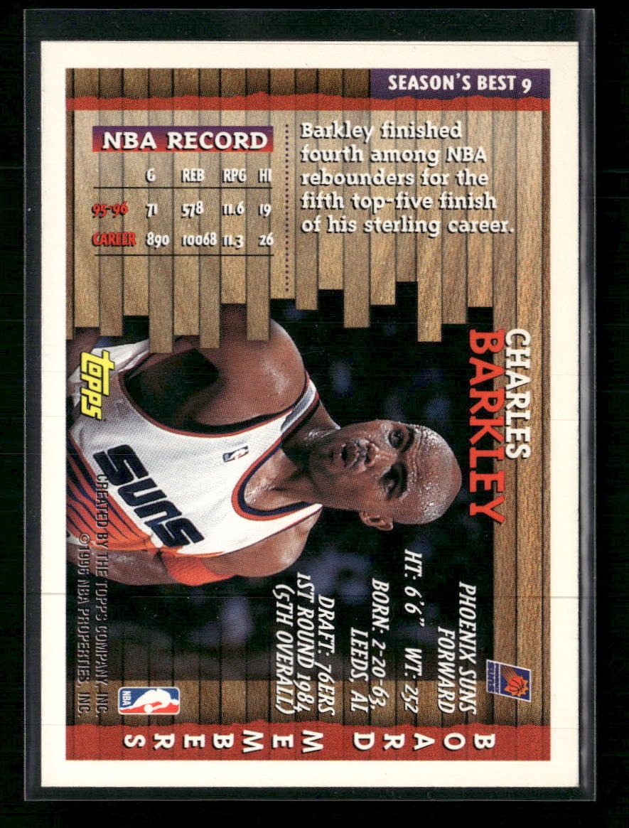 1996-97 Topps Season's Best Charles Barkley #9